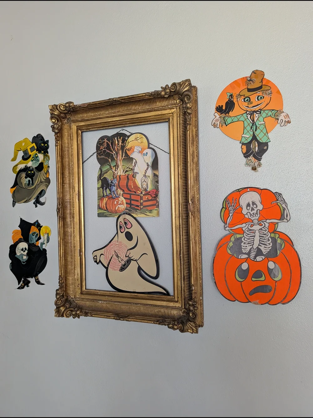 Vtg Lot 1950-70s Halloween Dicut Halloween Decor